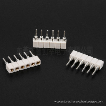 Conector feminino vertical branco de 2,0 mm 6p